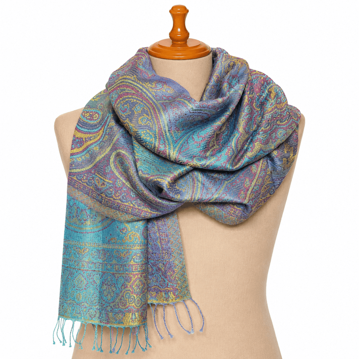 Varanasi Reversible Paisley Silk Scarf