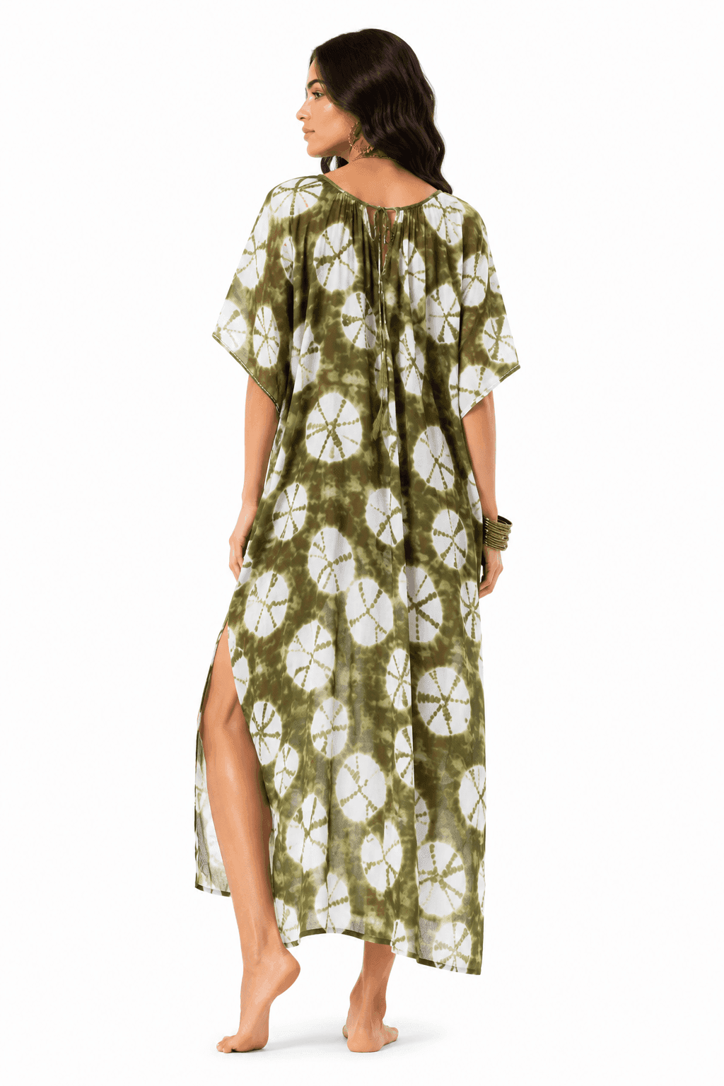 Olive Tie-Dye Kaftan