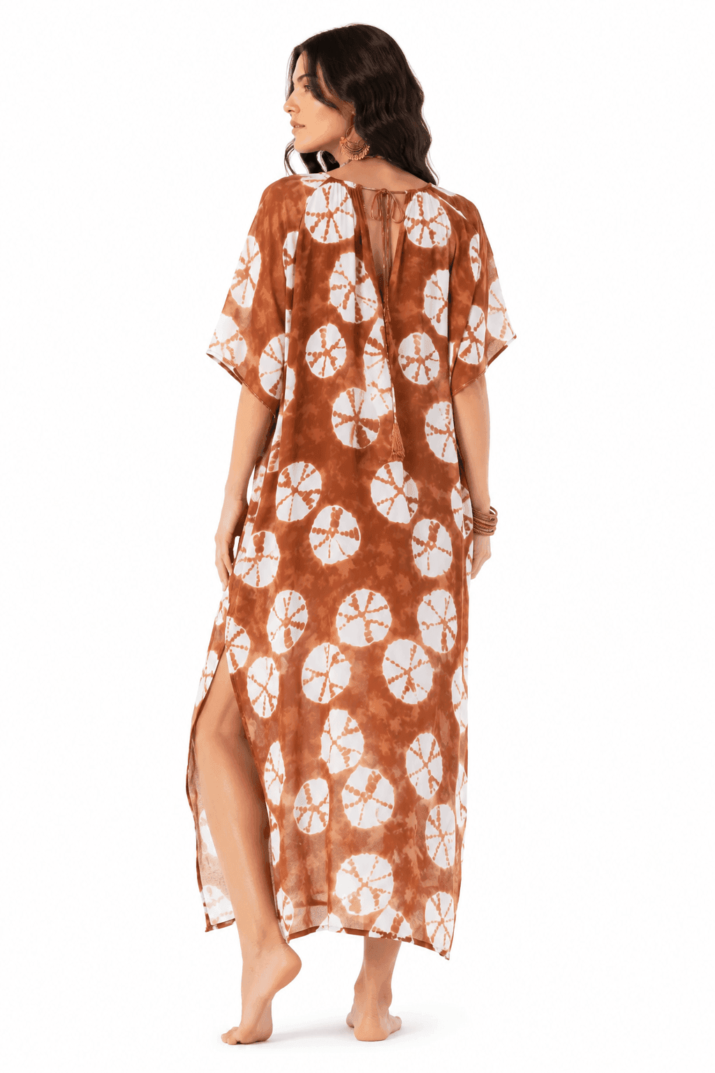 Ochre Tie-Dye Kaftan