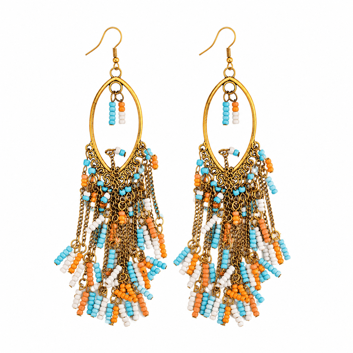 Coral Breeze Chandelier Earrings