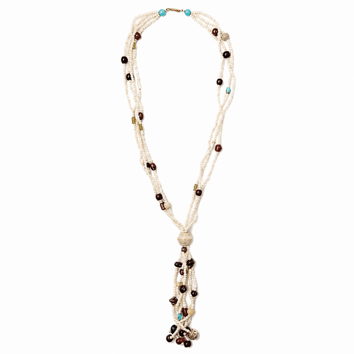 Ivory Cascade Beaded Necklace