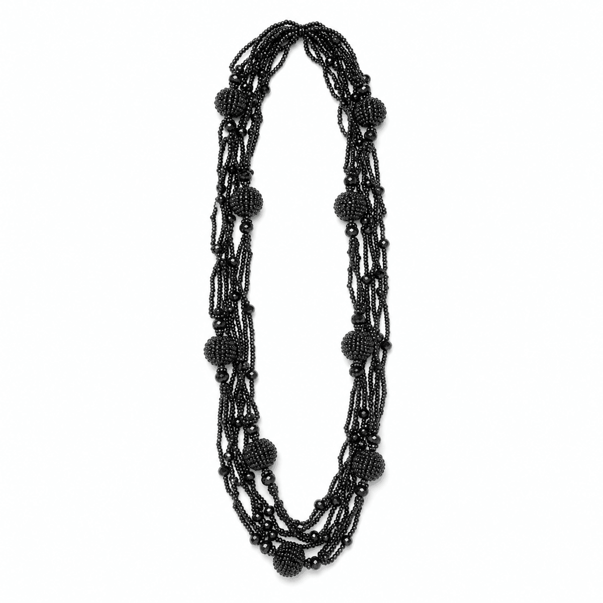 Midnight Cascade Beaded Necklace
