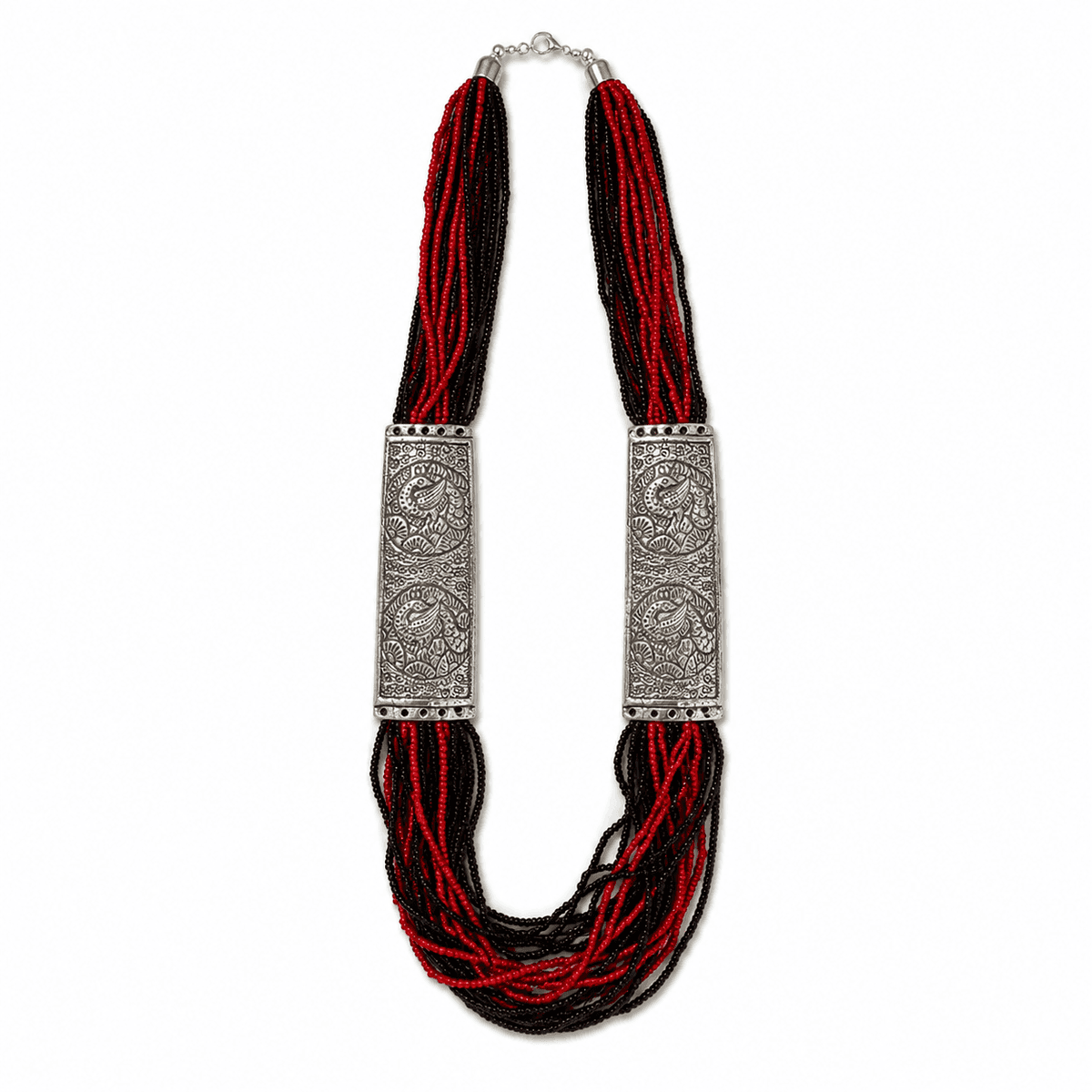 Midnight Cascade Bead Necklace