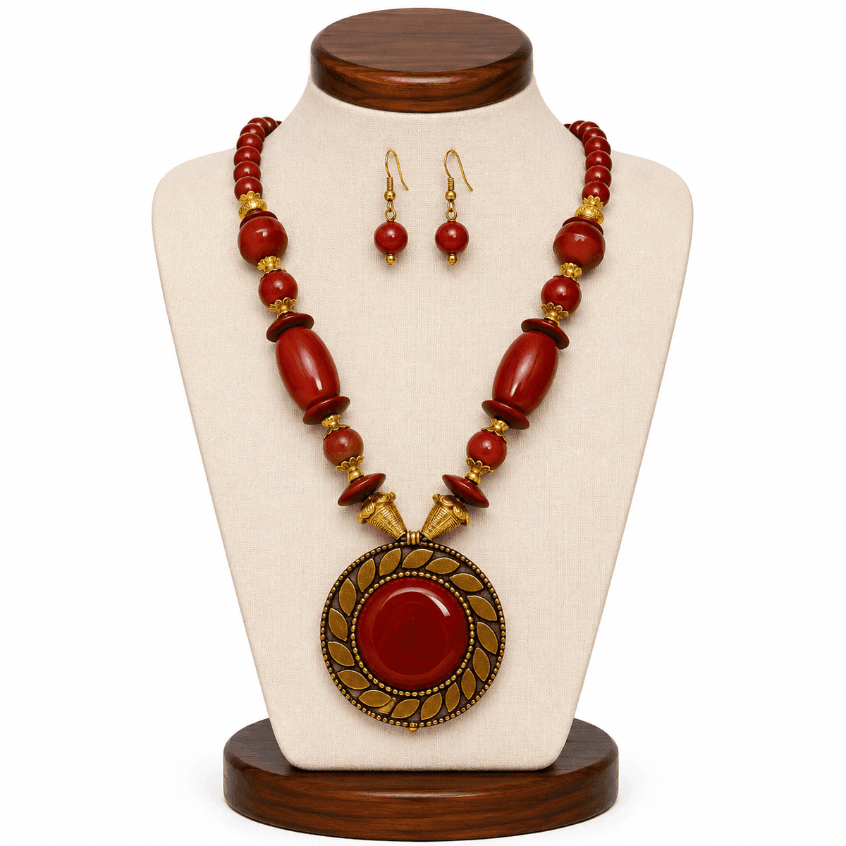 Crimson Heritage Pendant Necklace
