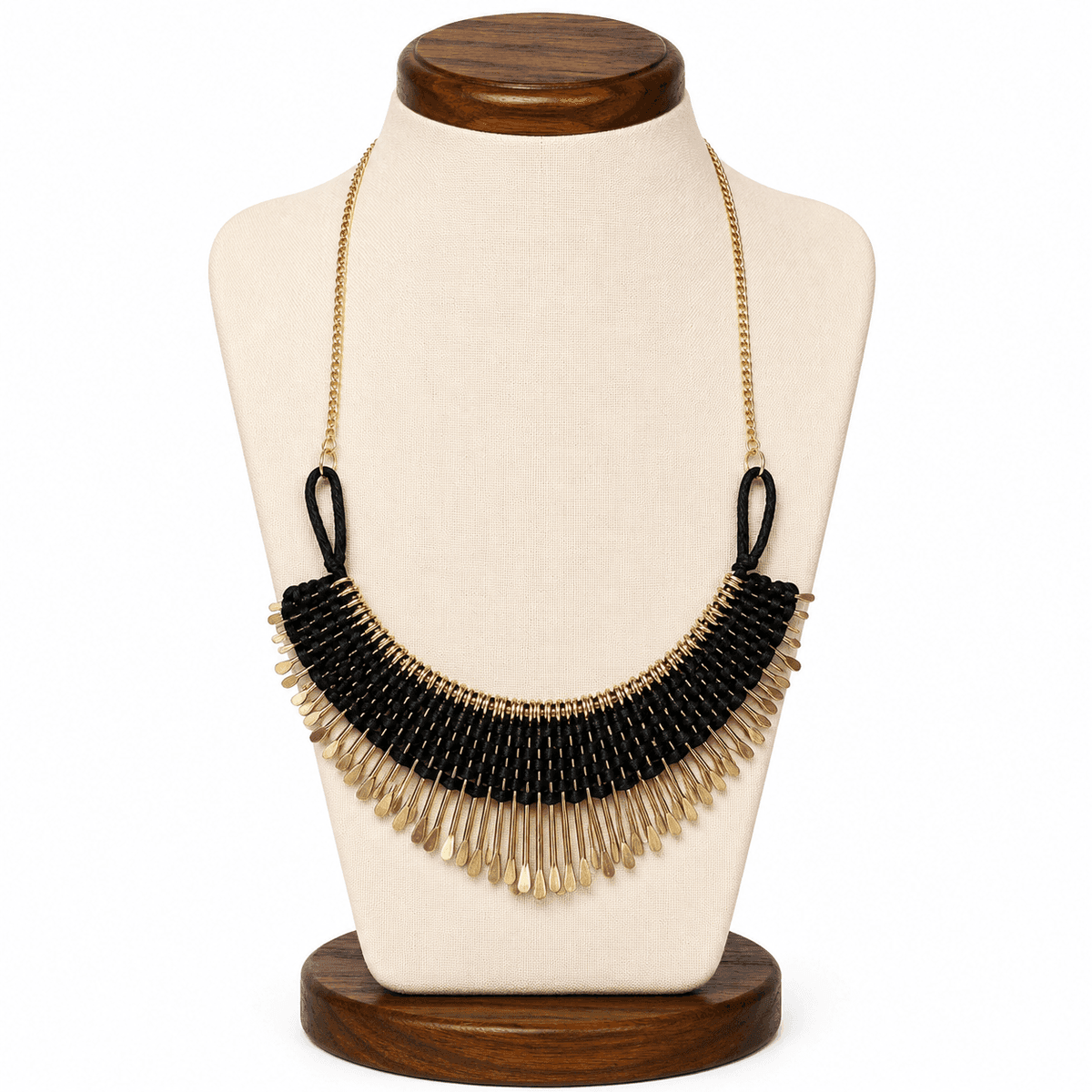 Midnight Fringe Statement Necklace