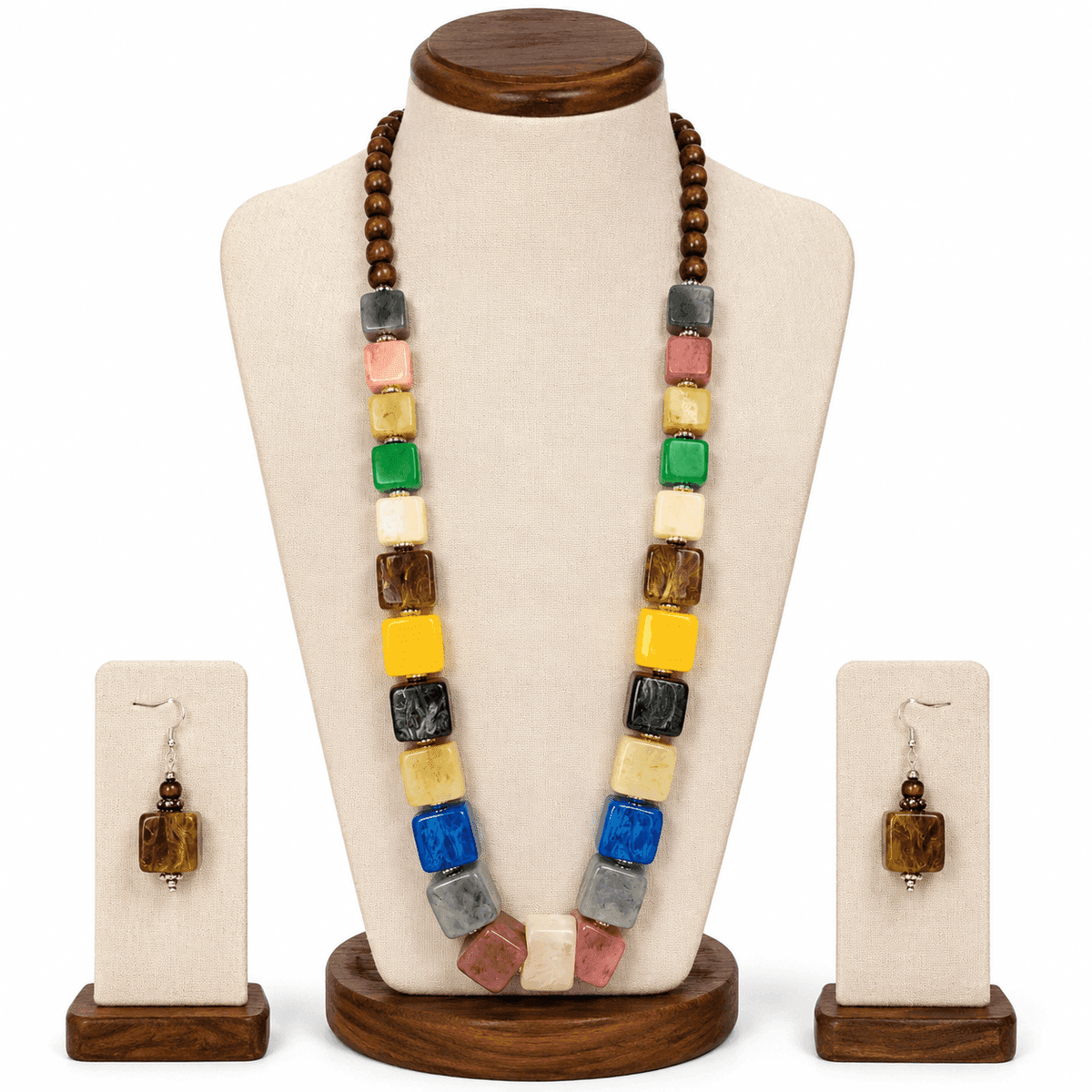 Artisan Mosaic Bead Necklace