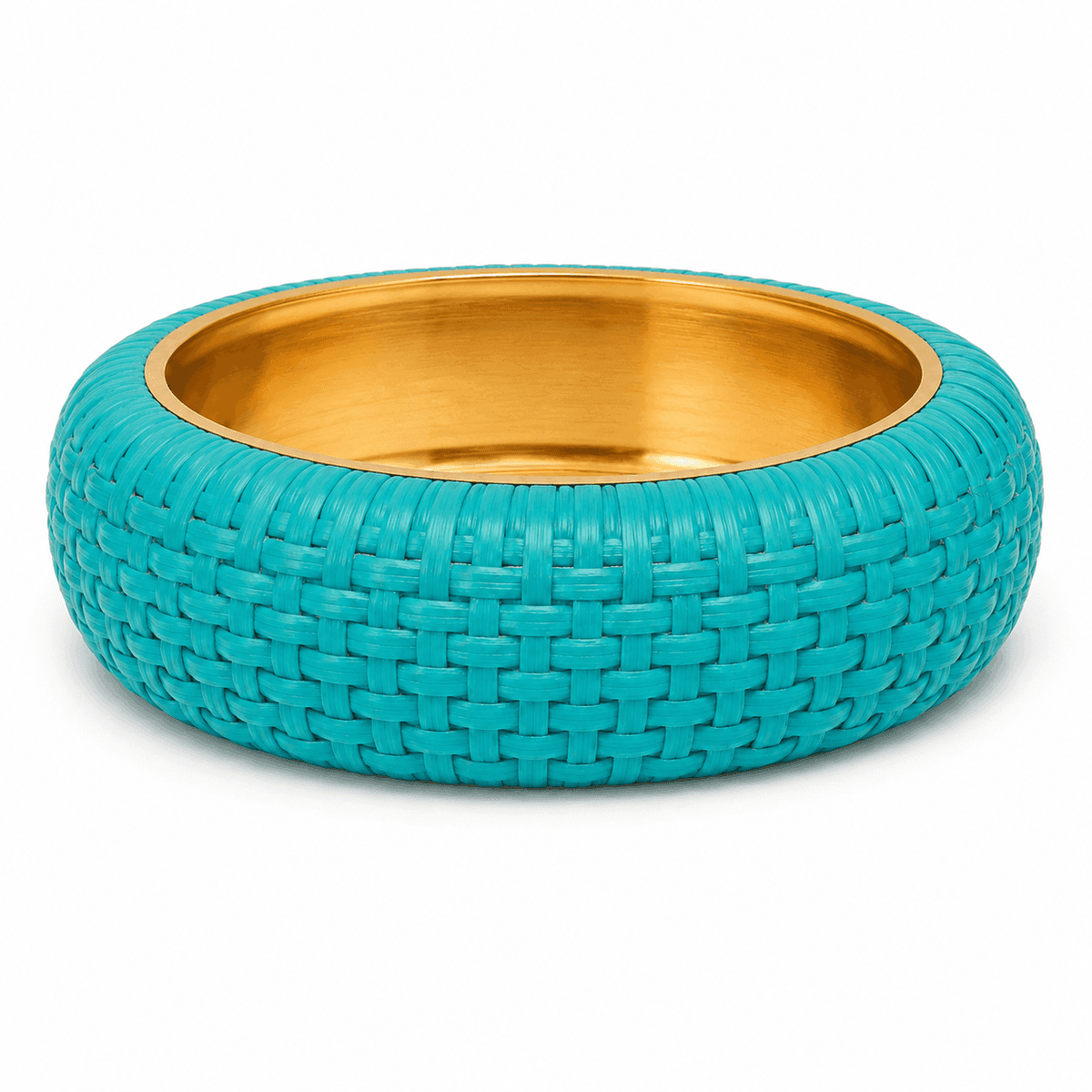 Lagoon Turquoise Raffia Bangle 