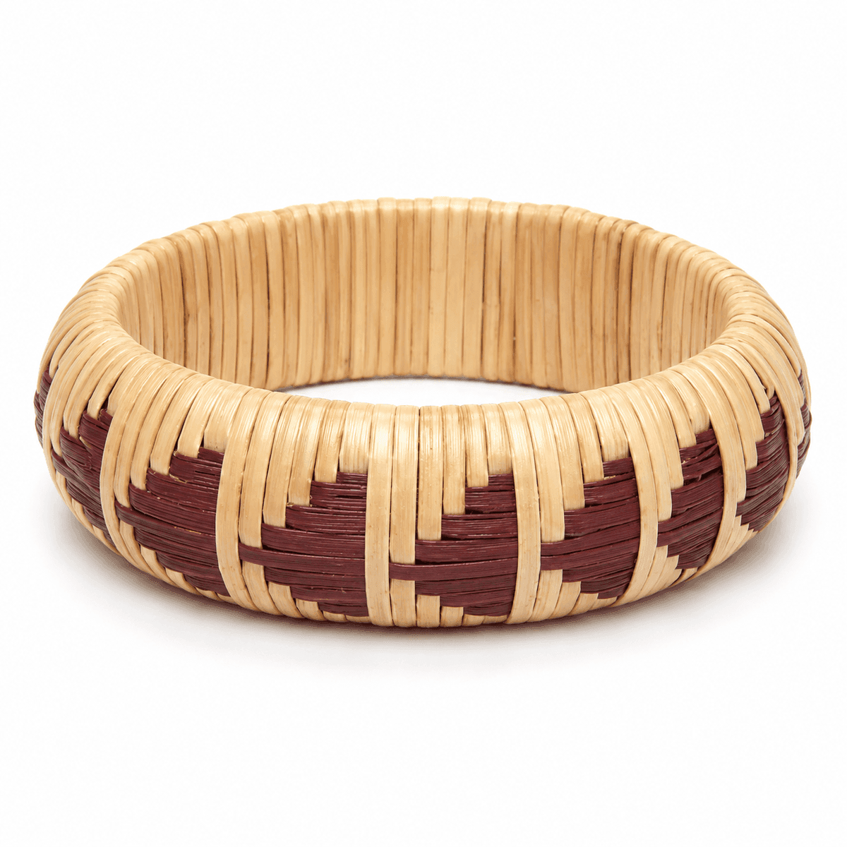 Rustic Mosaic Raffia Bangle