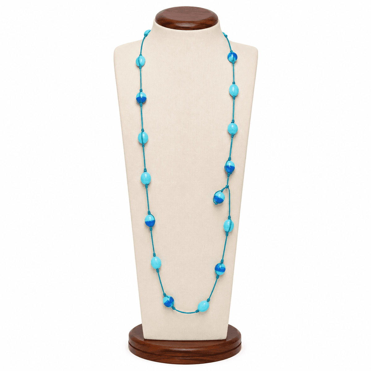 Ocean Breeze Glass Bead Long Necklace
