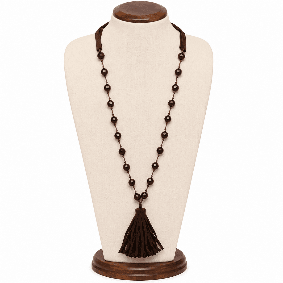 Espresso Tassel Charm Necklace
