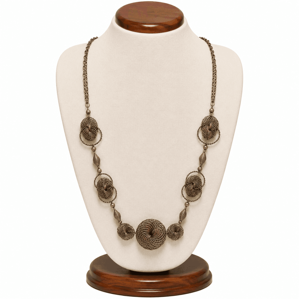 Imperial Spiral Bronze Necklace