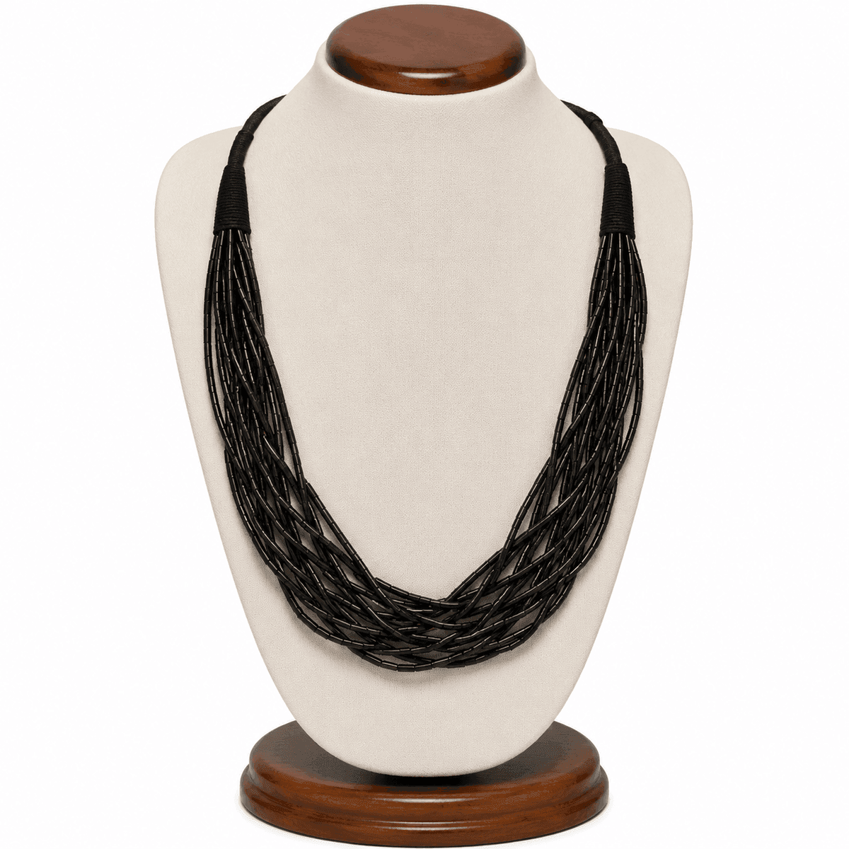 Midnight Cascade Multi-Strand Necklace