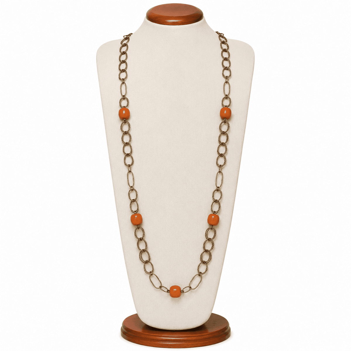 Amber Link Opera Necklace