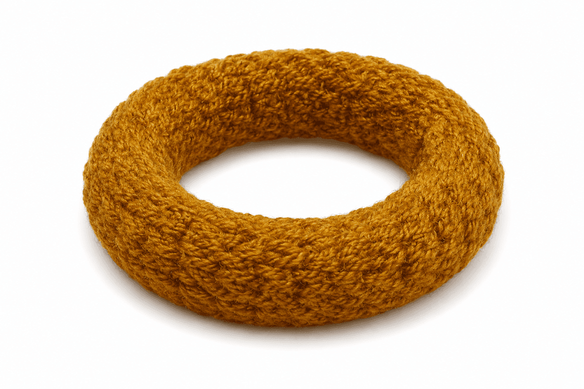 Amber Hearth Crochet Bangle