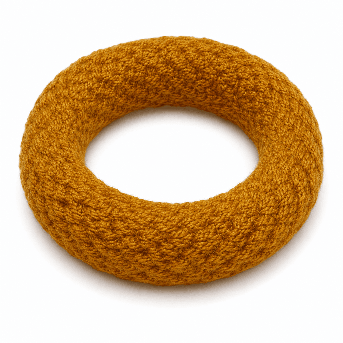 Amber Hearth Crochet Bangle