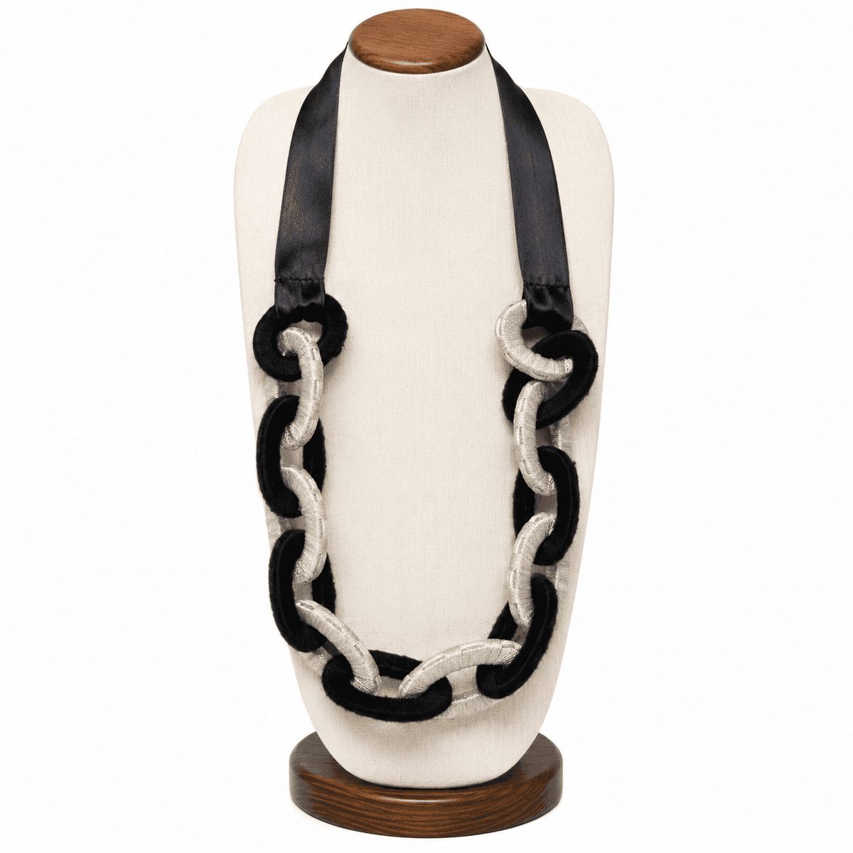 Monochrome Link Statement Necklace