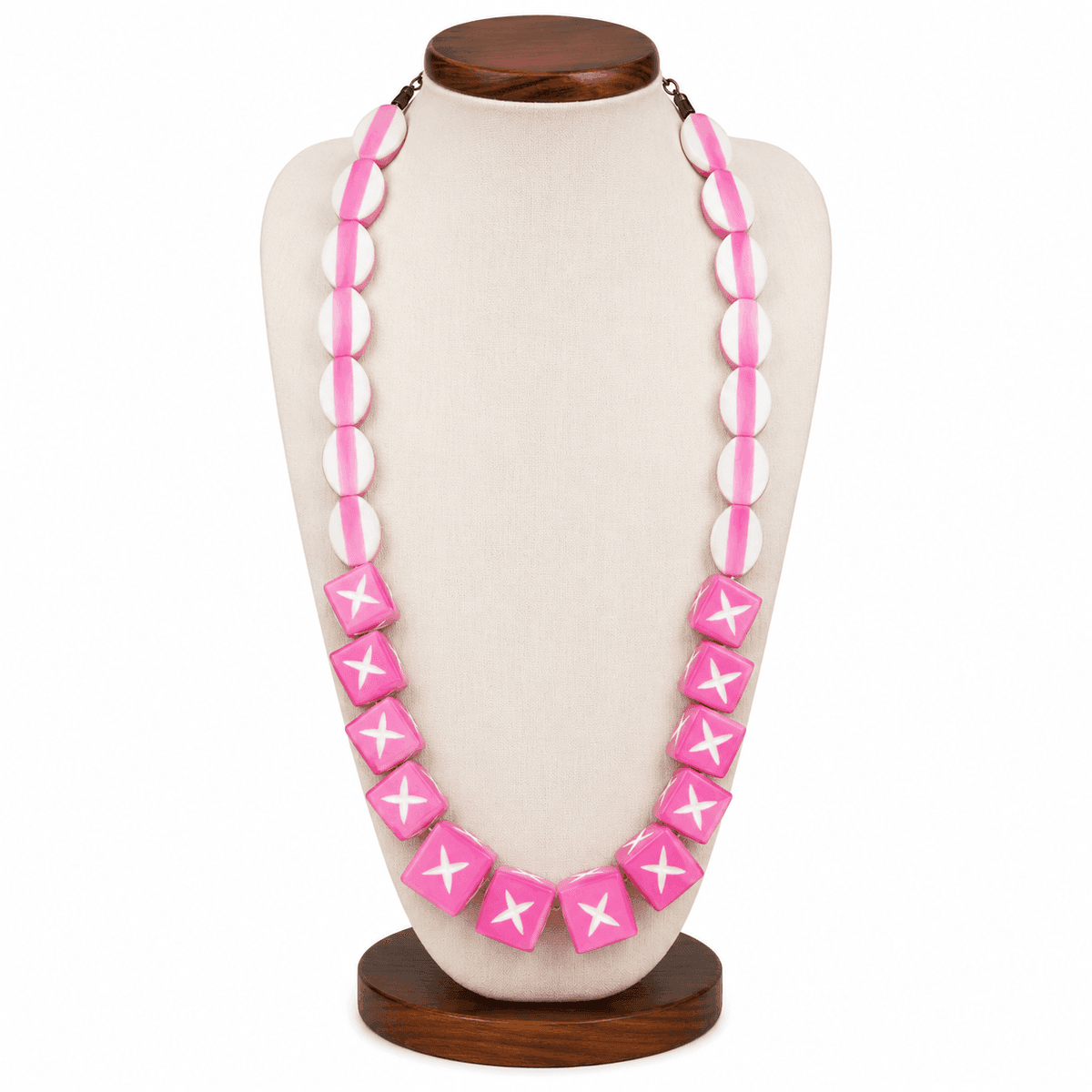 Blush Pop Geometric Necklace