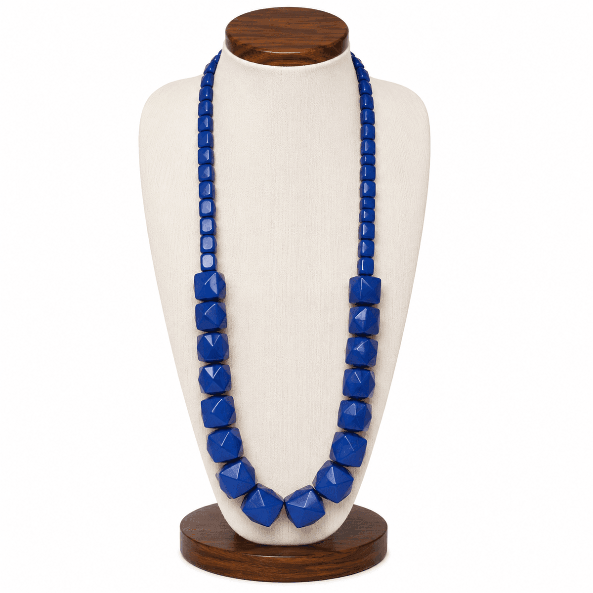 Cobalt Geometry Statement Necklace