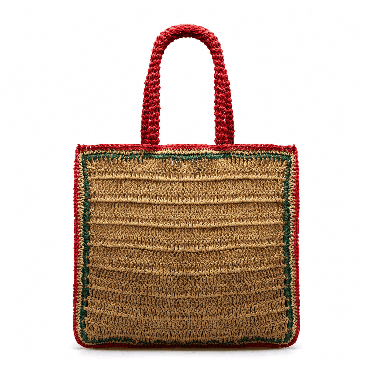 Coastal Reef Raffia Tote