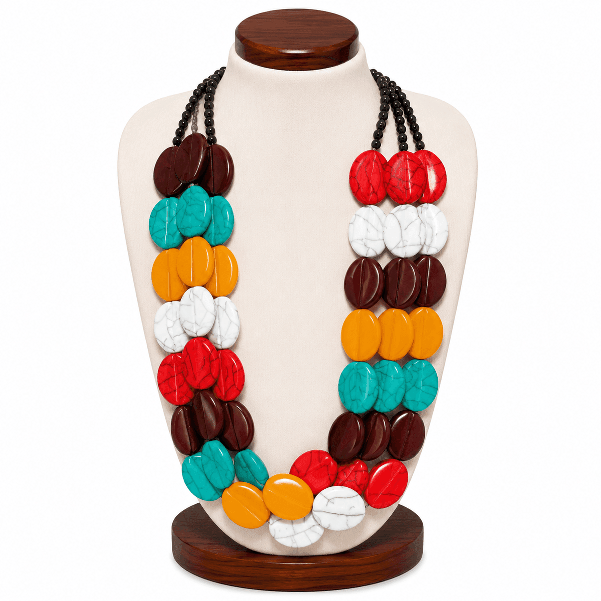 Mosaic Harmony Multi-Strand Necklace