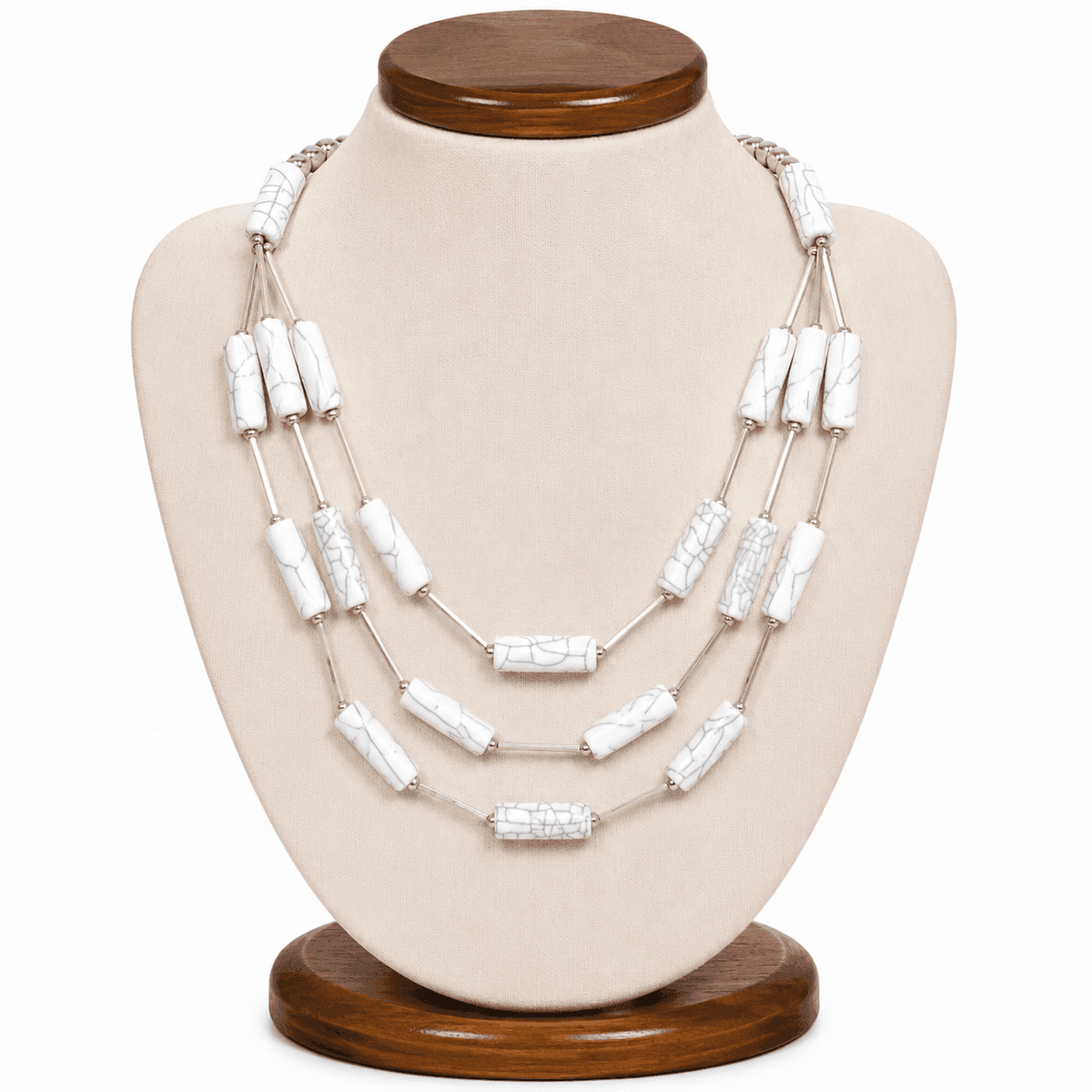 Arctic Marble Layers Necklace