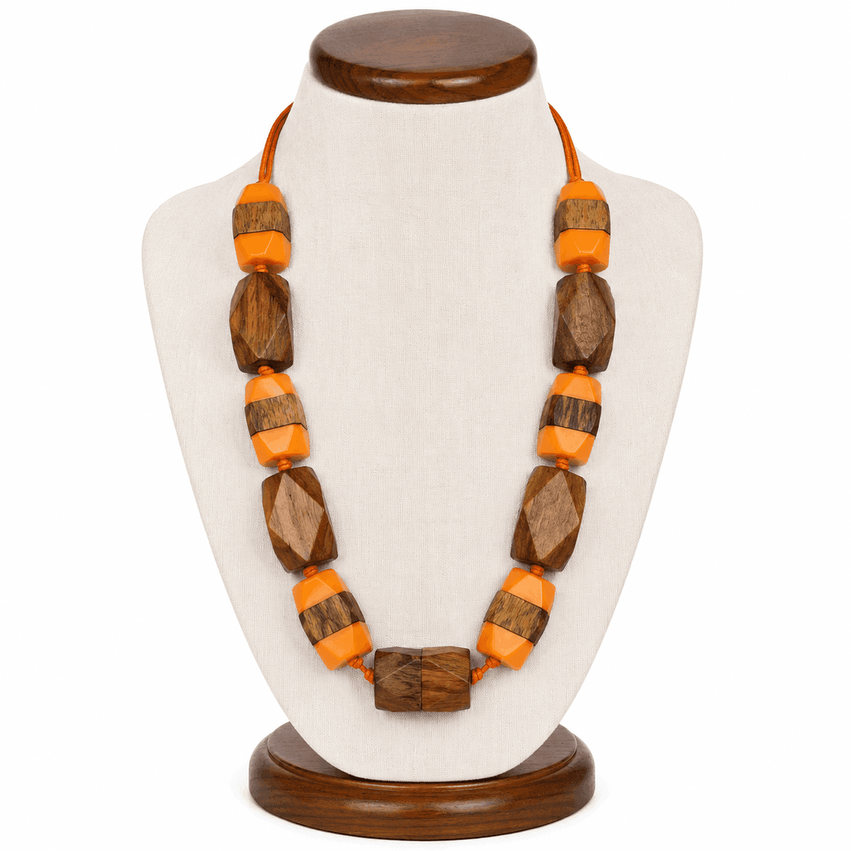 Terra Fusion Wood & Resin Necklace
