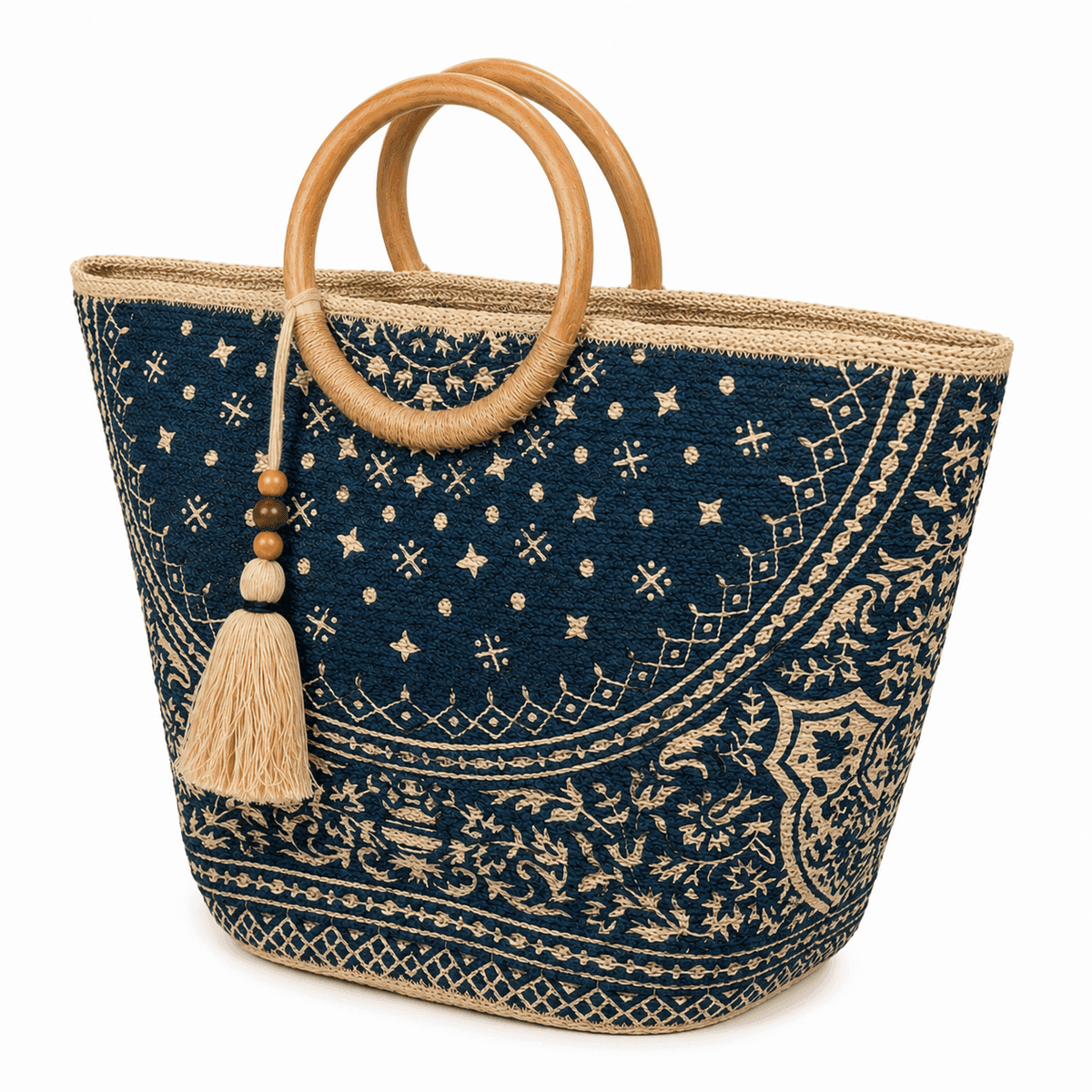 Indigo Heritage Bamboo Tote