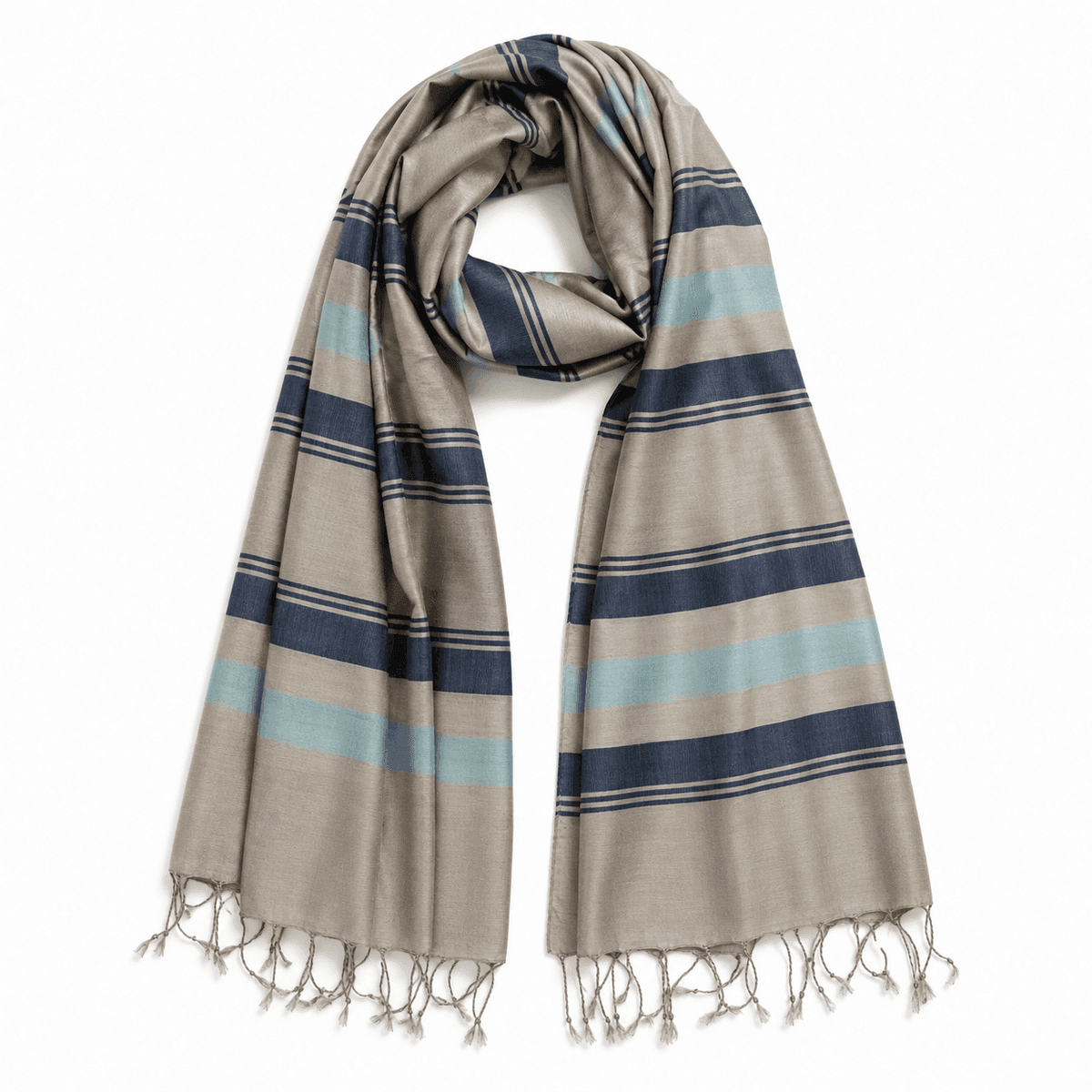 Azure Horizon Silk Modal Scarf