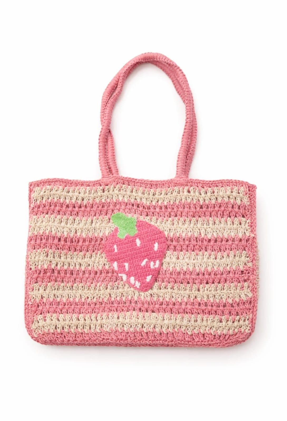 Strawberry Charm Crochet Tote