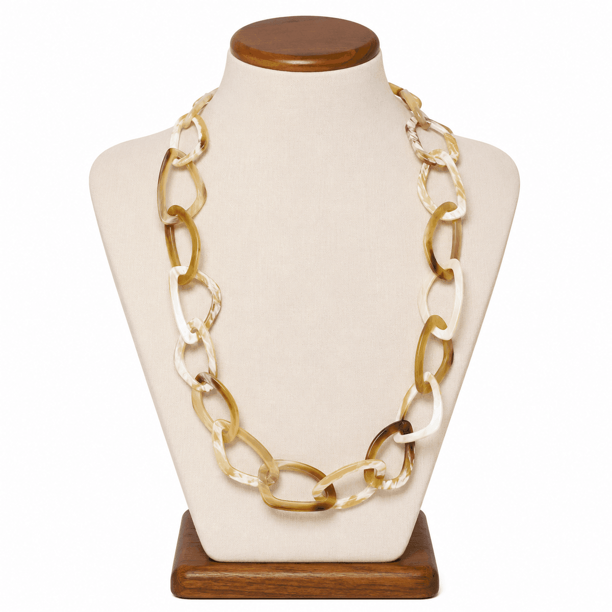 Organic Link Horn Chain Necklace