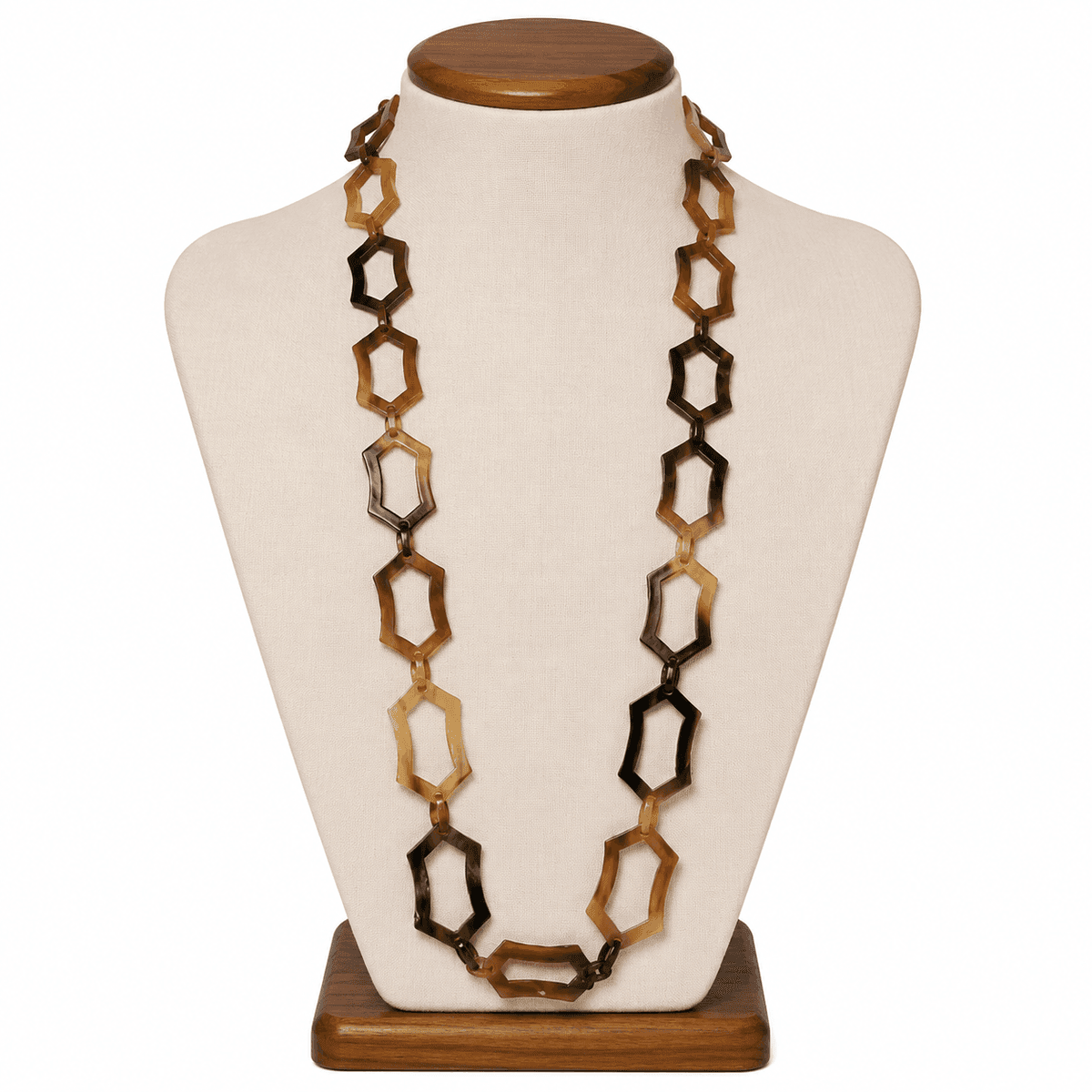 Hexa Link Horn Chain Necklace