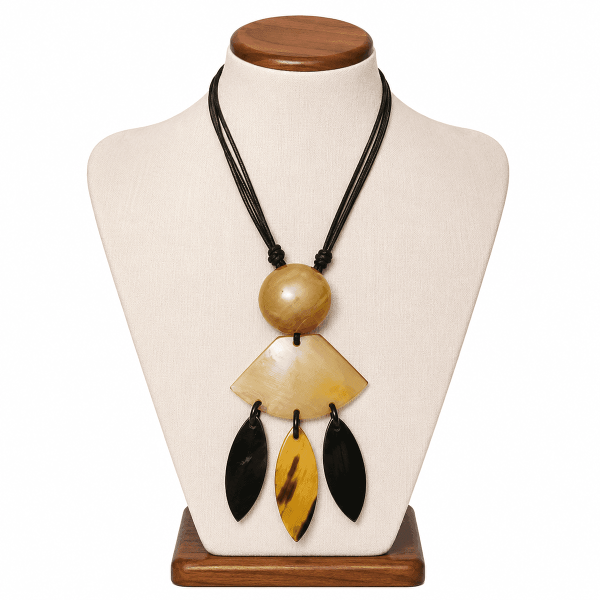 Savanna Fringe Horn Statement Necklace