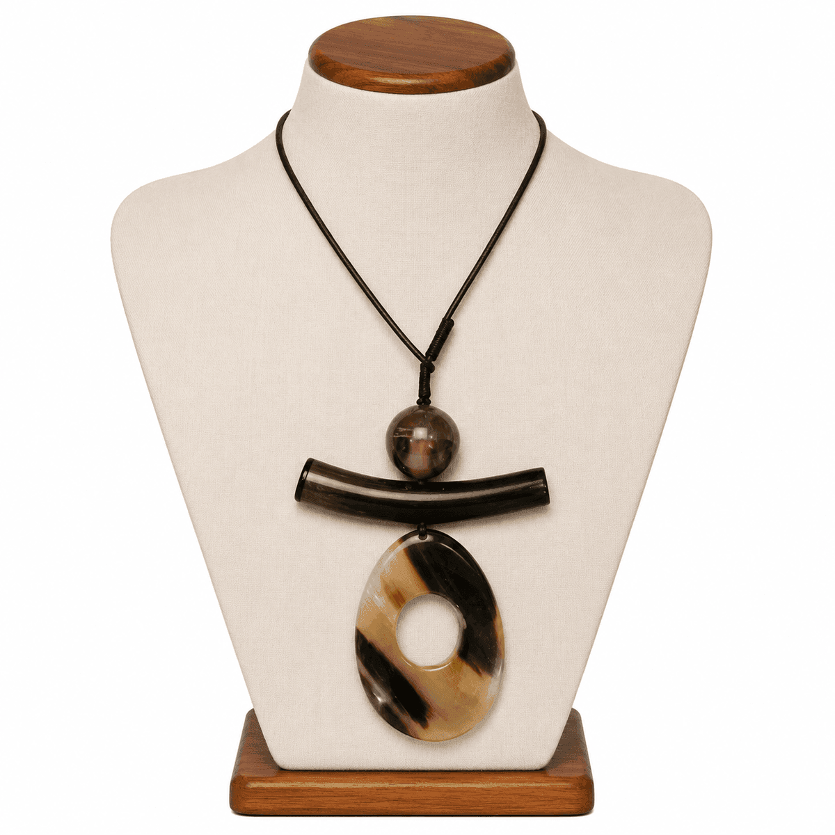 Eclipse Curve Horn Pendant Necklace