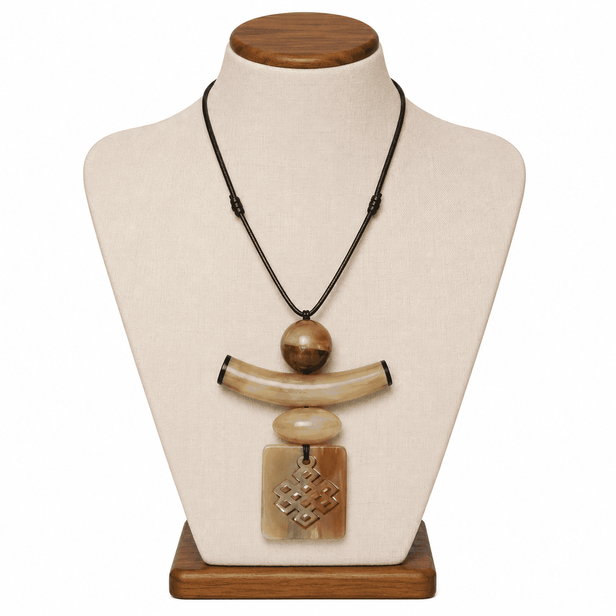 Infinity Knot Horn Pendant Necklace