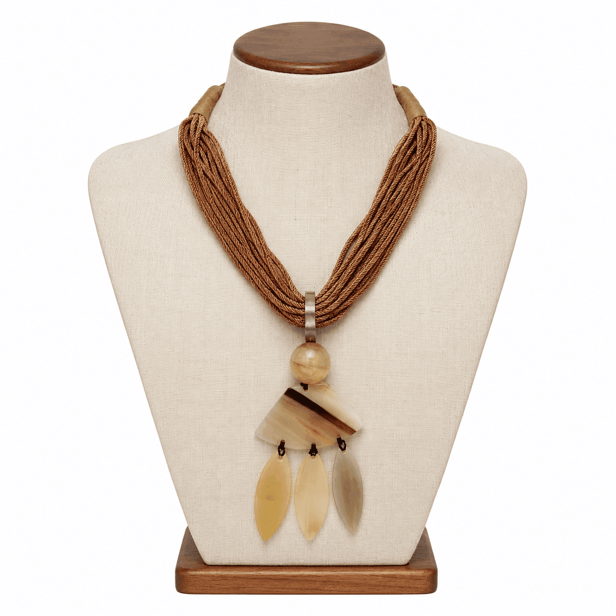 Savanna Cascade Horn Statement Necklace