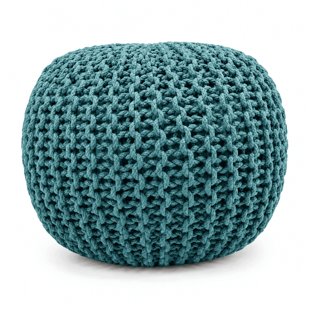 Ocean Breeze Knitted Pouf