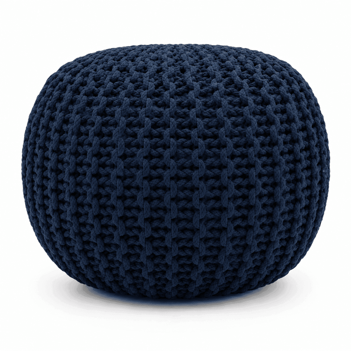 Midnight Coast Knitted Pouf