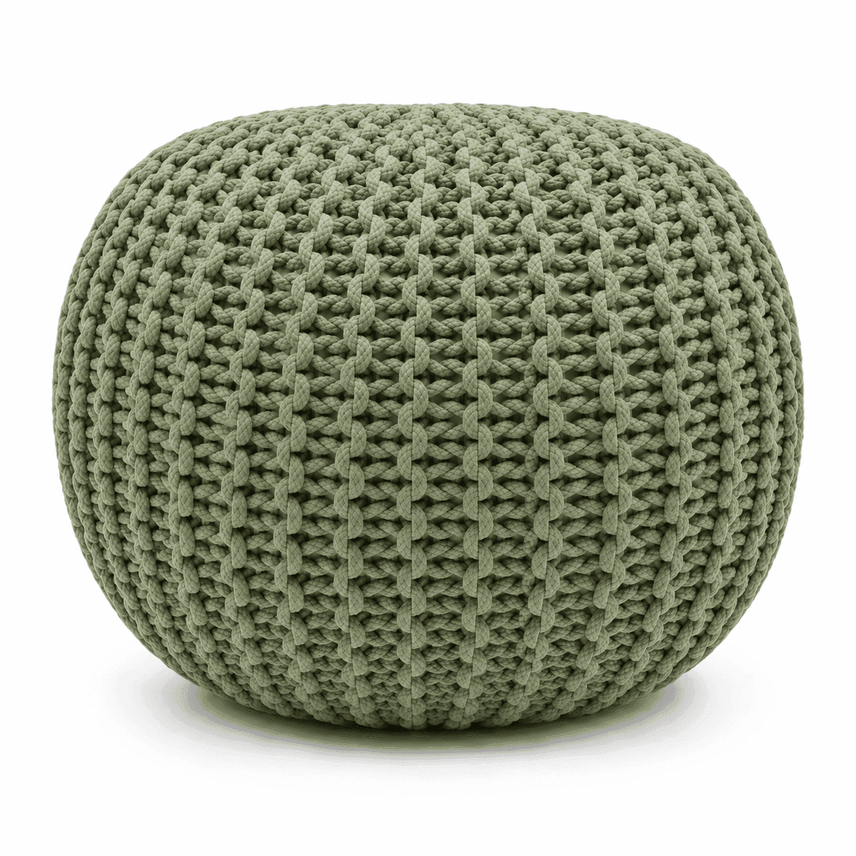 Sage Haven Knitted Pouf