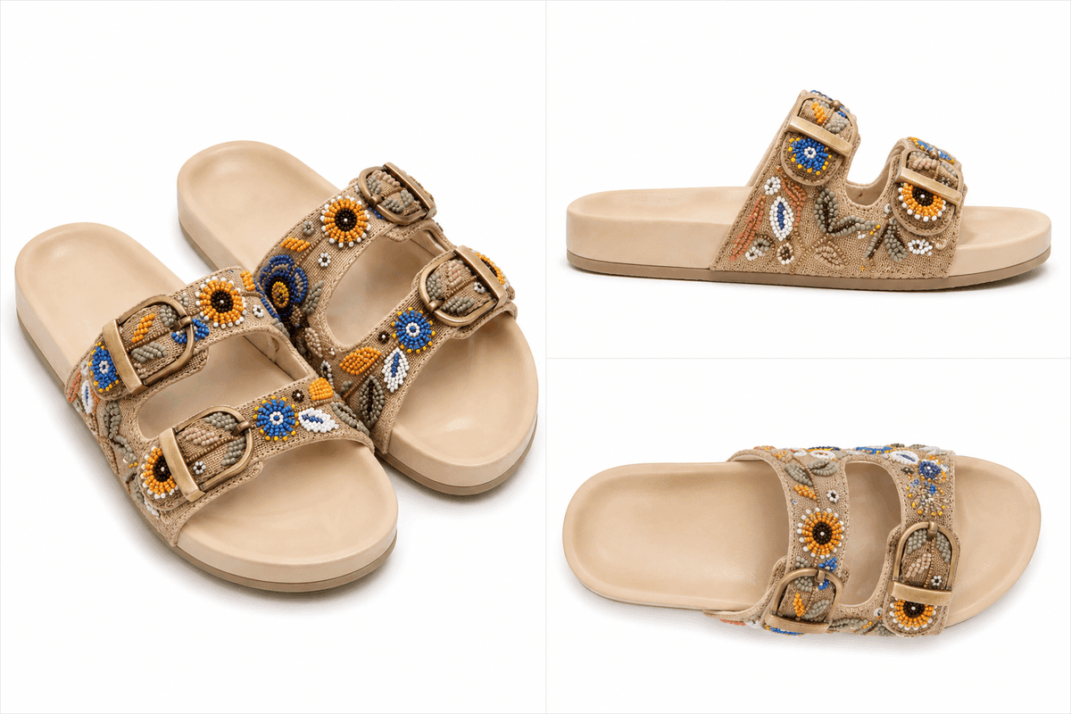 Sunset Bloom Artisan Comfort Slides