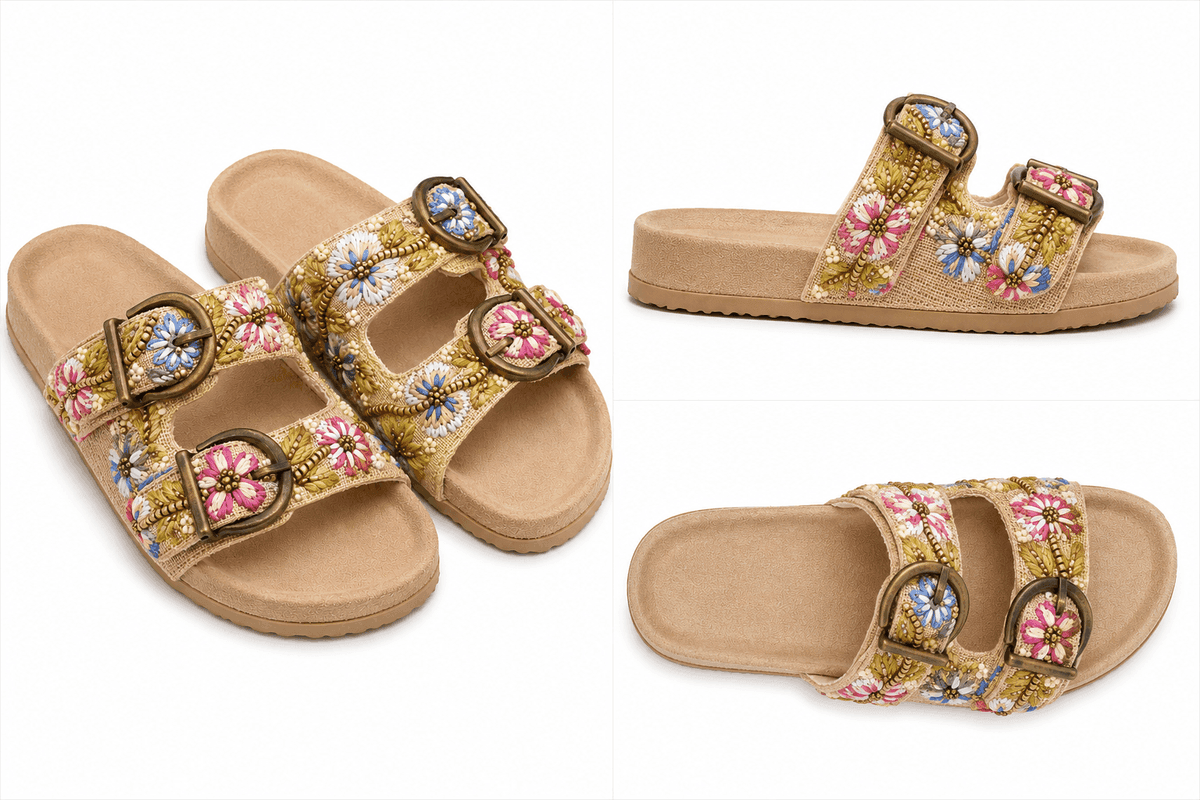 Meadow Bloom Artisan Comfort Slides