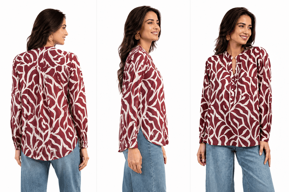 Flor Bleu Cotton Tunic
