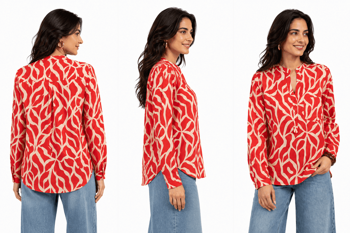Flor Bleu Cotton Tunic 