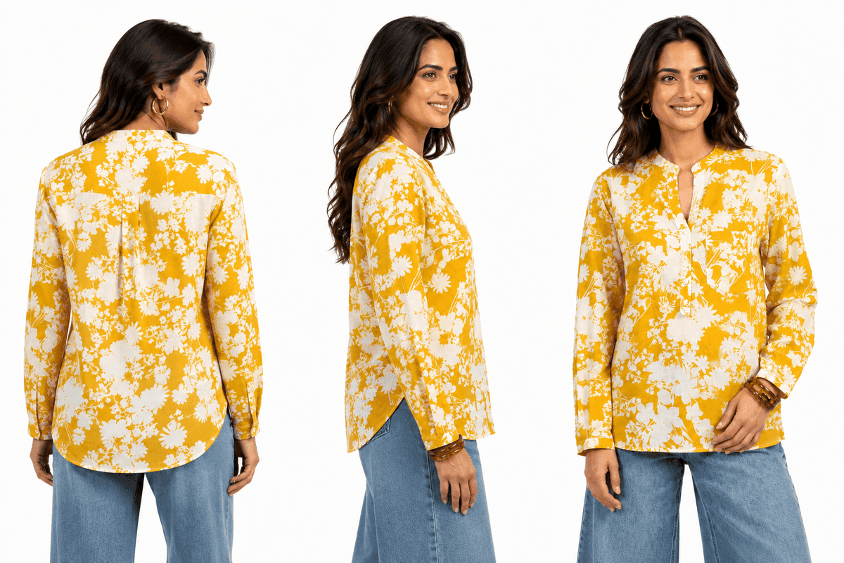 Flor Bleu Cotton Tunic  