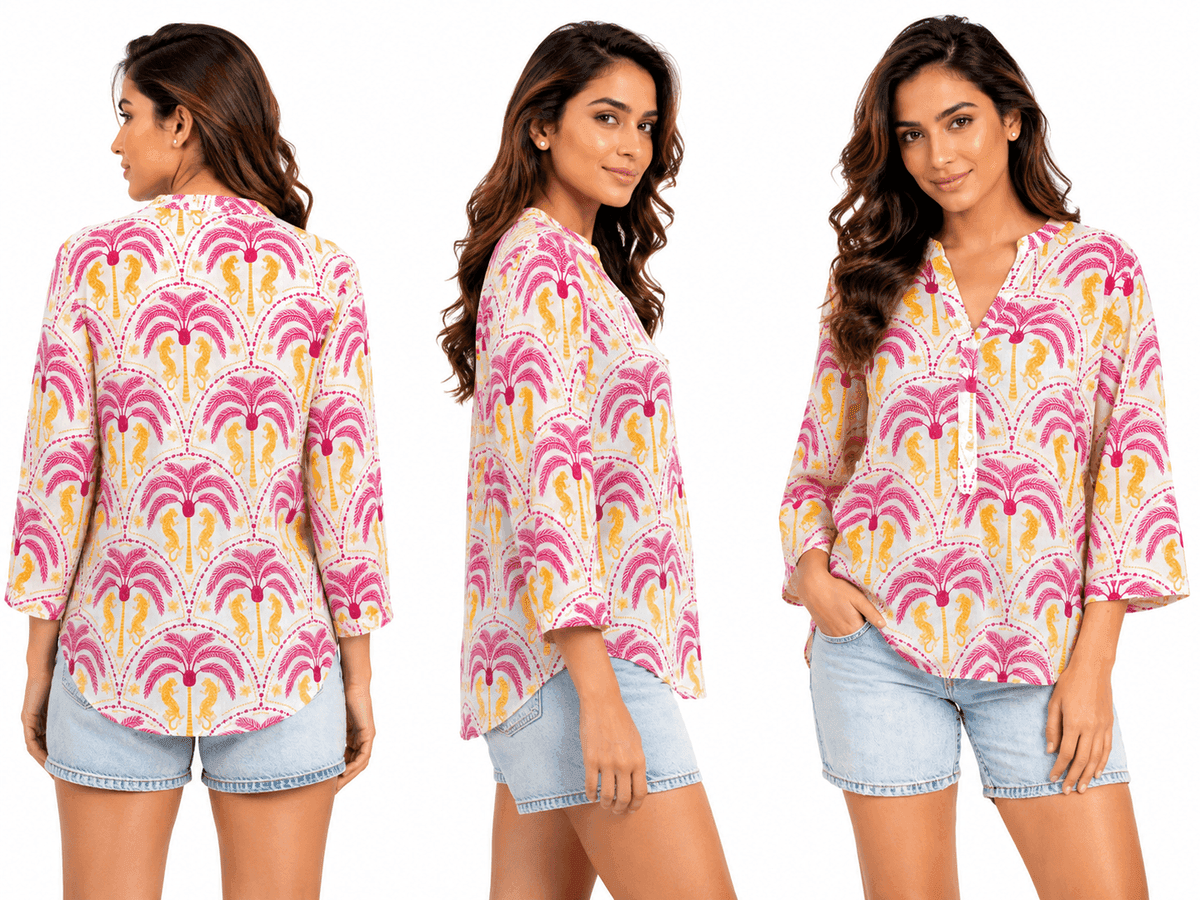 Palmita Rose Cotton Tunic