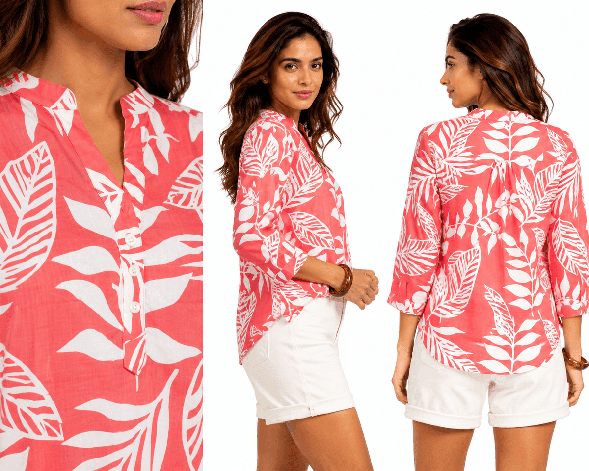 Nabia Rouge Cotton Tunic