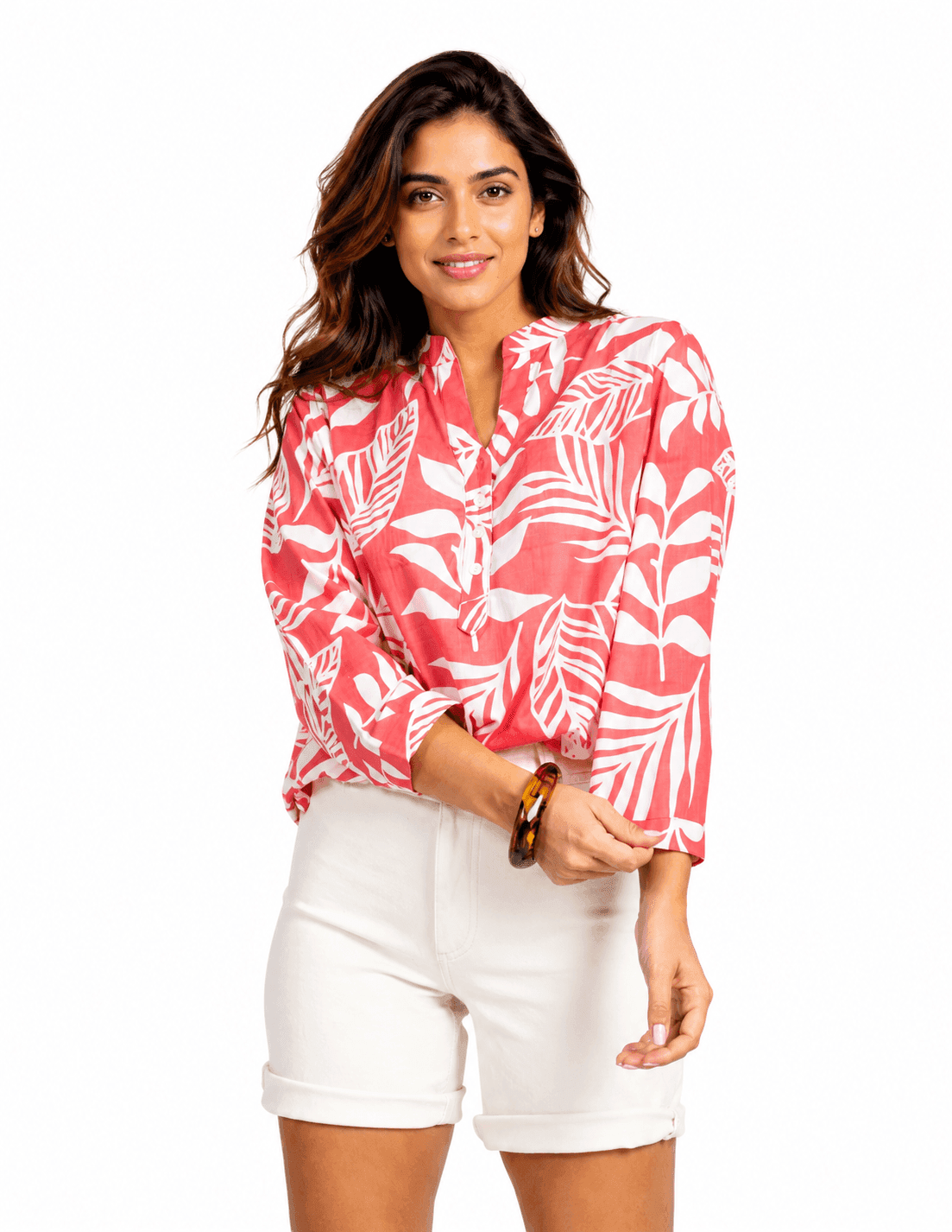 Nabia Rouge Cotton Tunic