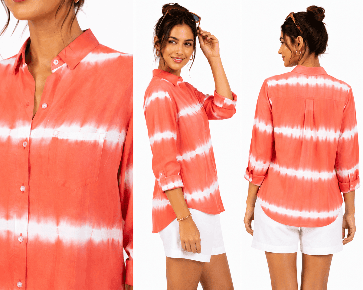 Tie & Dye Corail Cotton Tunic