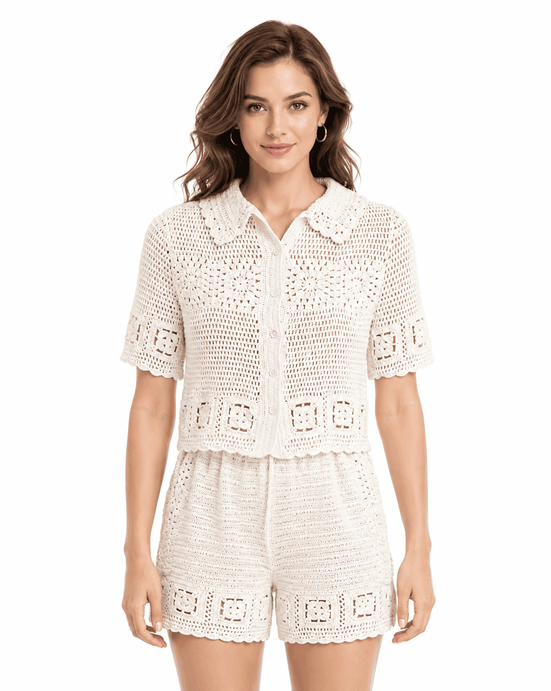 Ivory Soleil Crochet Co-Ord Set