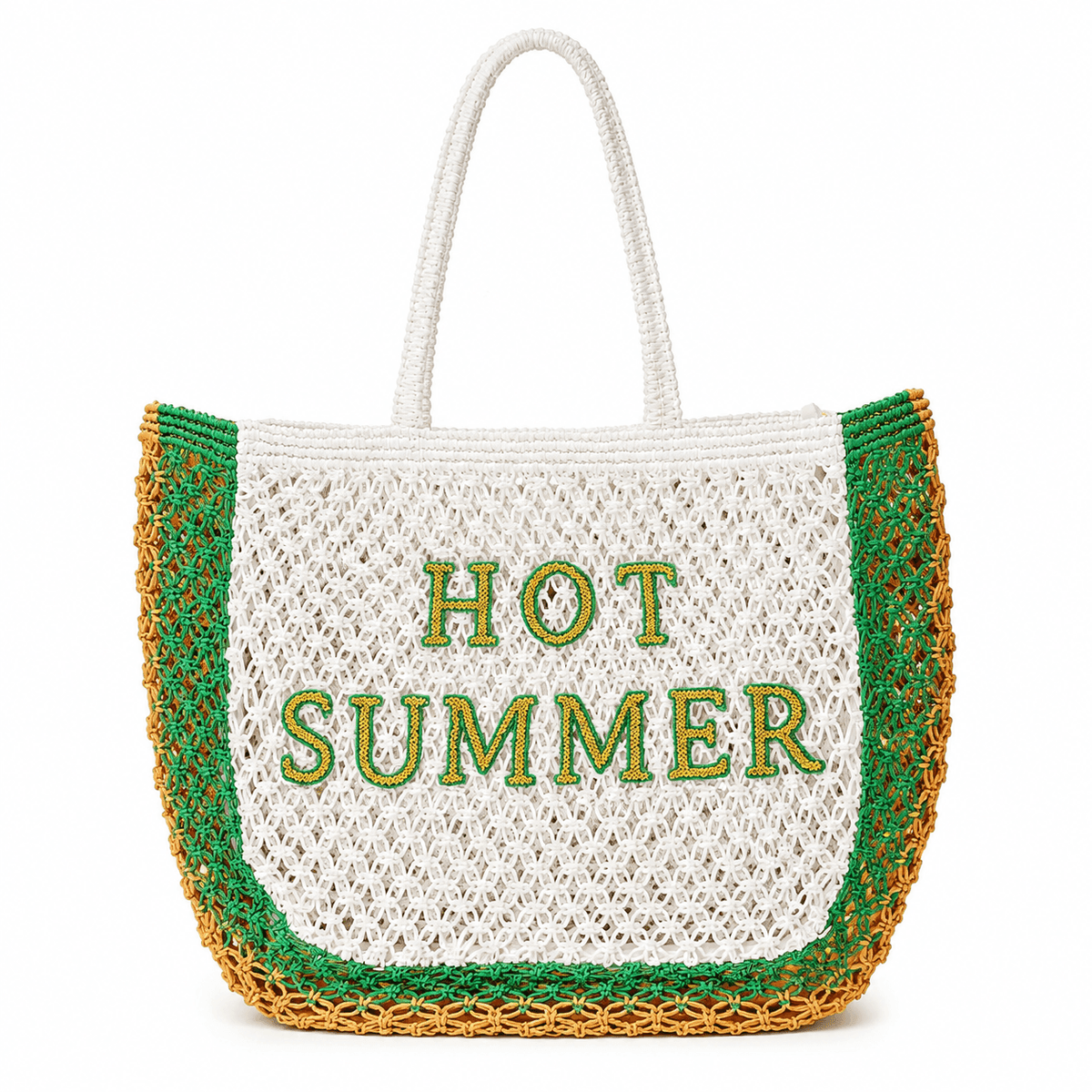 Coastal Breeze Open-Weave Crochet Tote