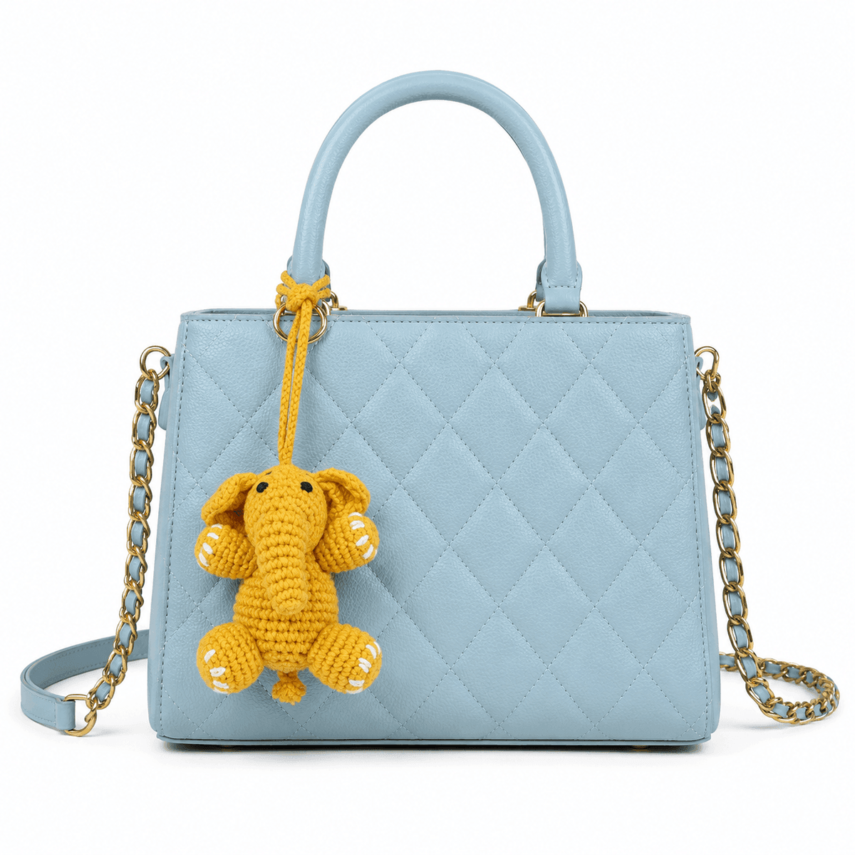 Crochet Elephant Bag Charm